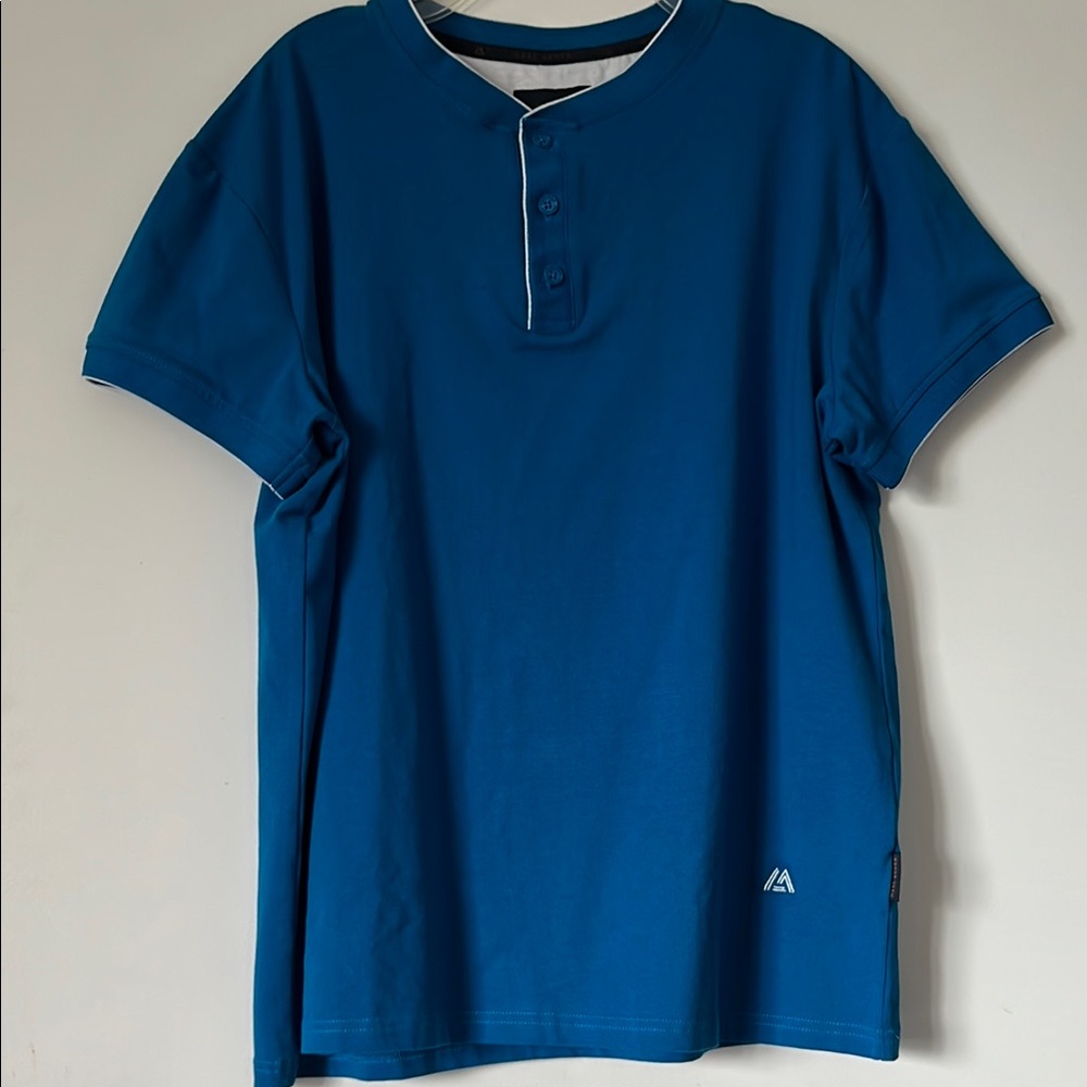 Marc Fisher Teal Short Sleeve Henley